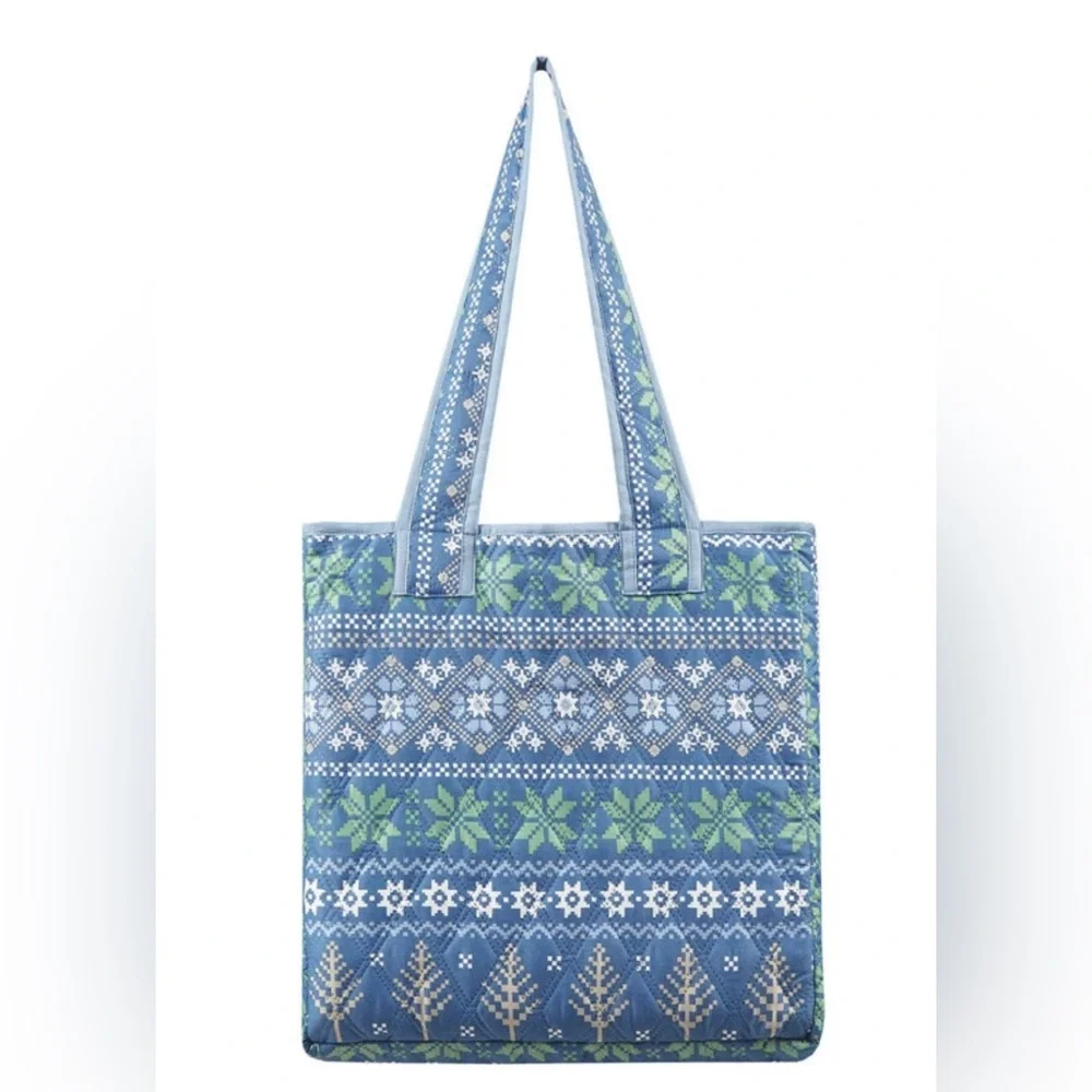 Full/Queen MARTHA STEWART Collection Holiday Sweater Quilt Shams Tote Bag set